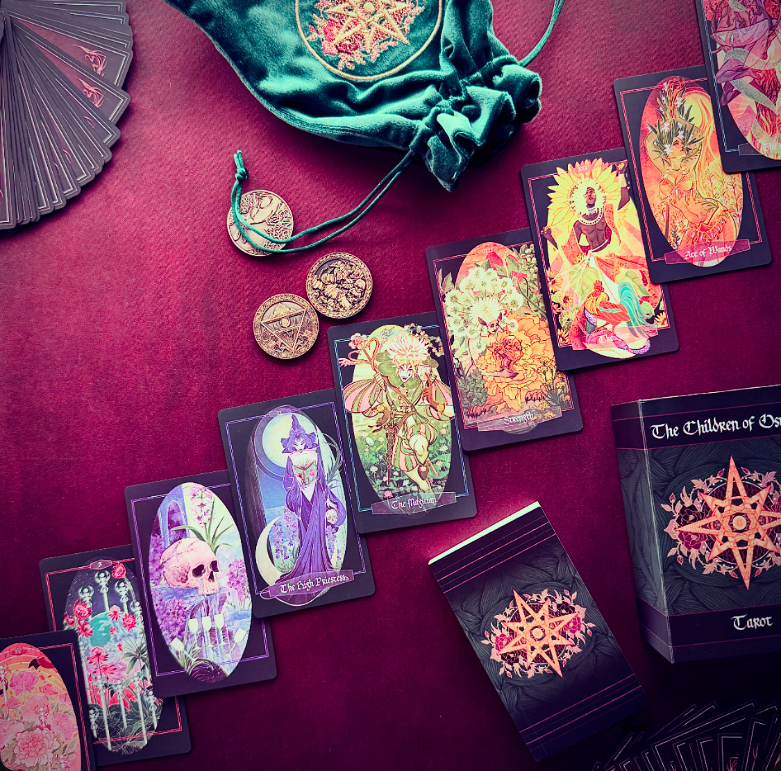 Children of Ostara tarot card deck & book set- BLACK EDITION – Xia