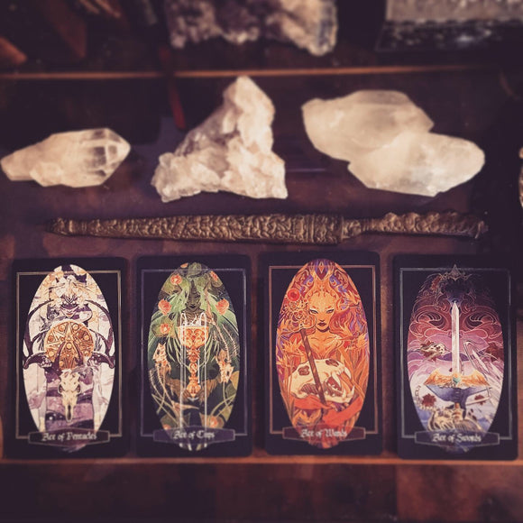 The Tarot, the Elements, and the Seasons (according to The Children of Litha Tarot)