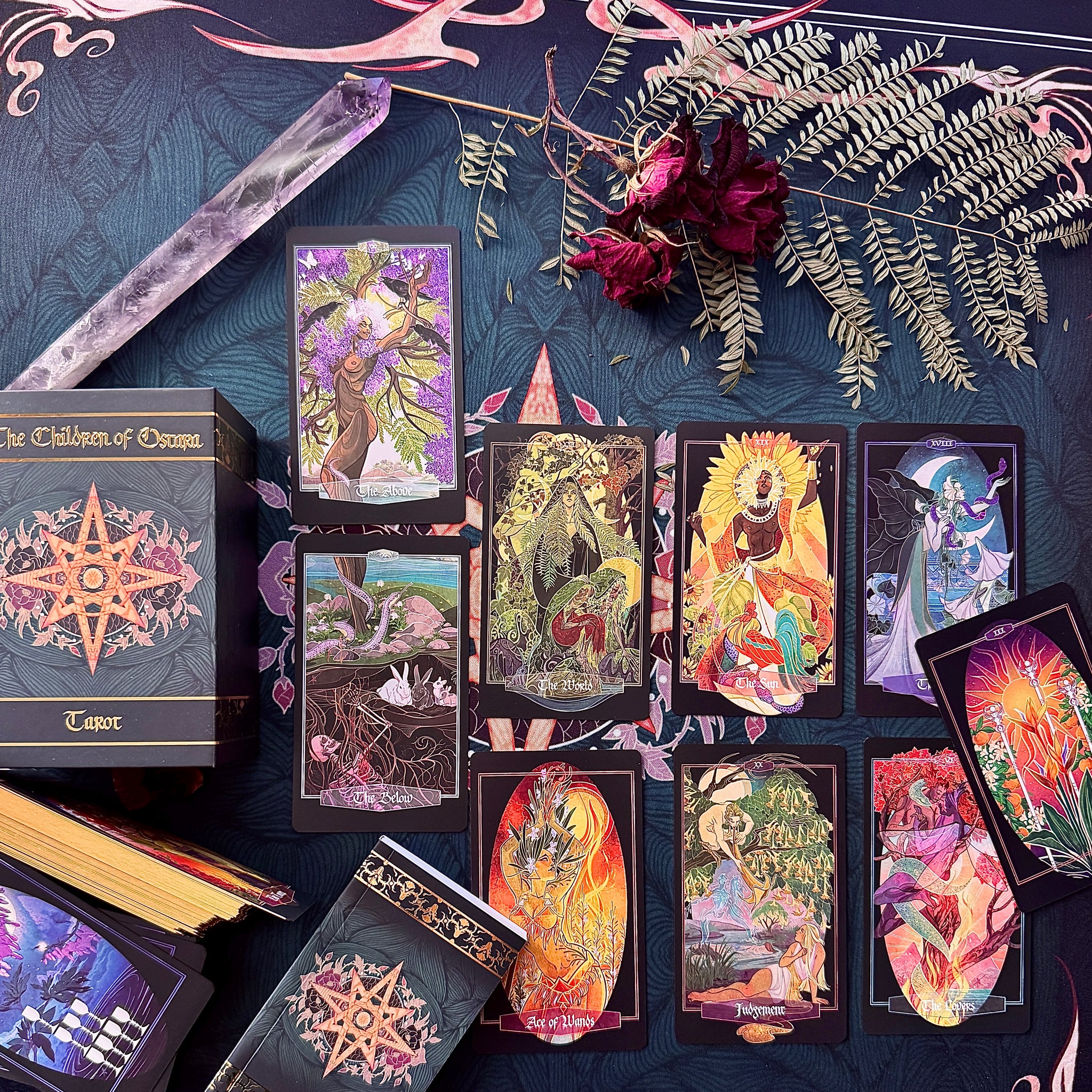 NEW** Children of Ostara tarot card deck & book set- LIMITED GOLD