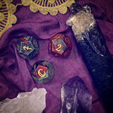 Gemstone Astrology Dice (Set of 3, 12-sided divination dice)