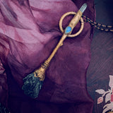 Fly the Midnight Sky - Black "Broom" Kyanite Talisman Necklaces