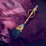Fly the Midnight Sky - Black "Broom" Kyanite Talisman Necklaces