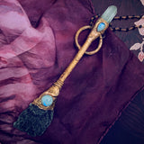 Fly the Midnight Sky - Black "Broom" Kyanite Talisman Necklaces