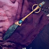 Fly the Midnight Sky - Black "Broom" Kyanite Talisman Necklaces
