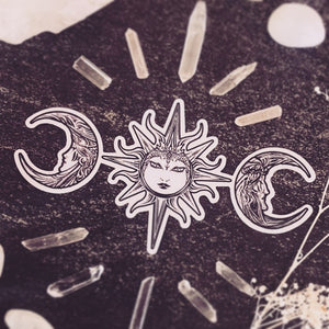 Selene, Helios, & Hecate Transparent die-cut Sticker